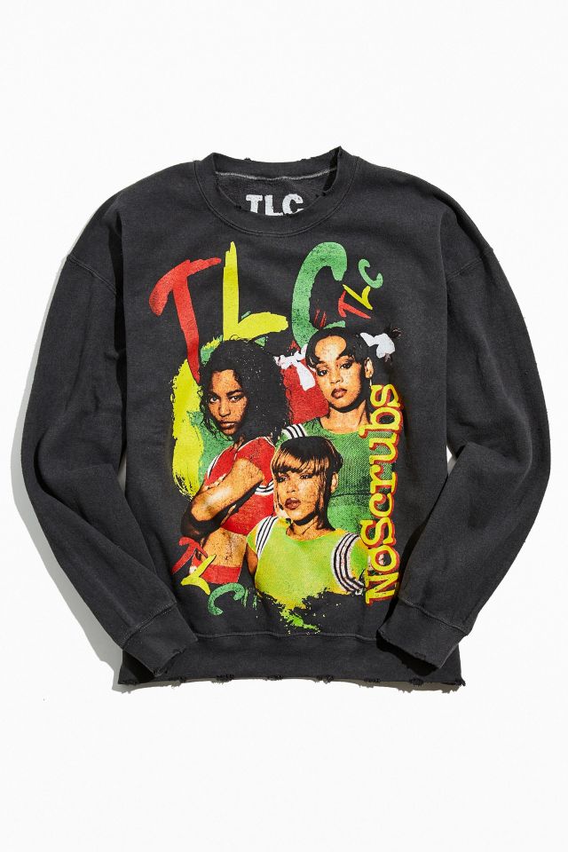 TLC Distressed Pigment Dyed Crew Neck Sweatshirt