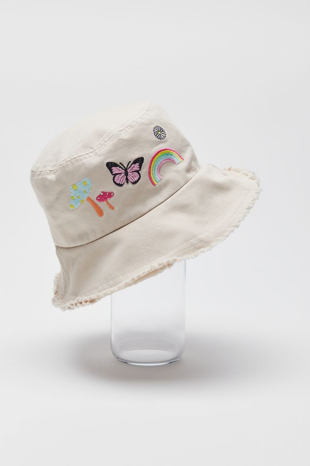 Flower Child Embroidered Bucket Hat #2