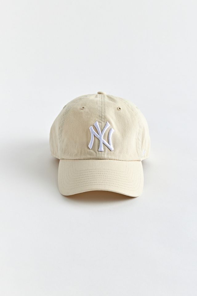 47 Brand MLB NY Yankees Clean Up Cap - Natural Cream