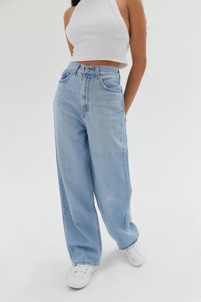 Levi's high loose flare jeans in light wash