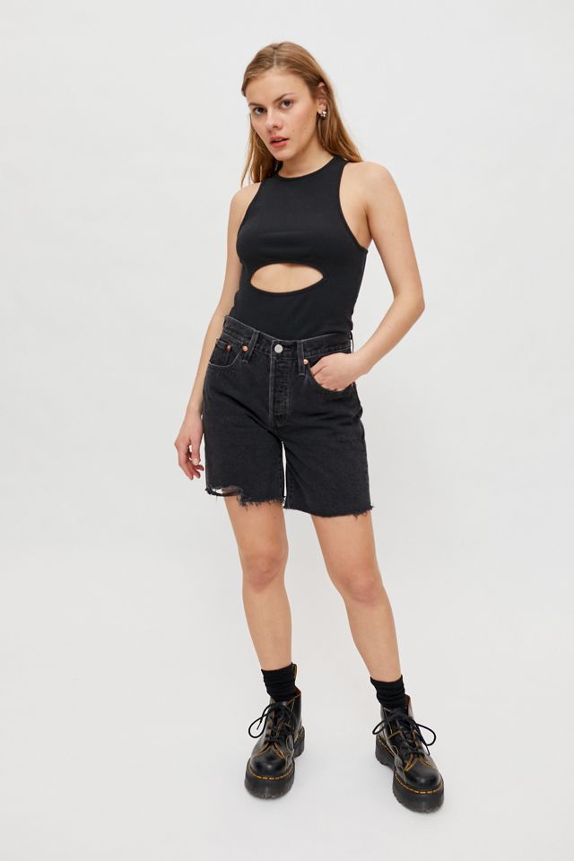 Levi’s 501 Mid-Thigh Denim Short – Lunar Black #1