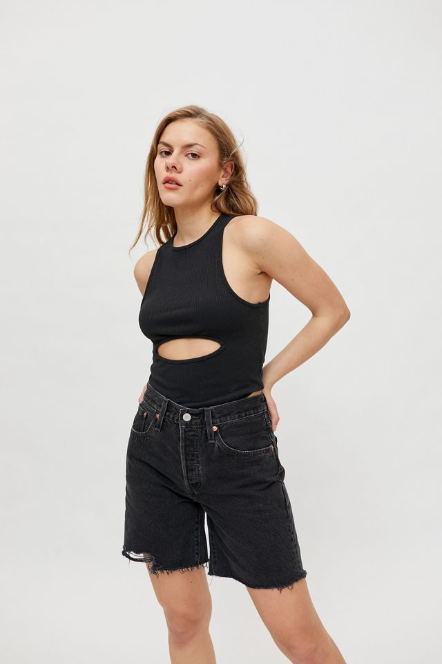 Levi’s 501 Mid-Thigh Denim Short – Lunar Black #3