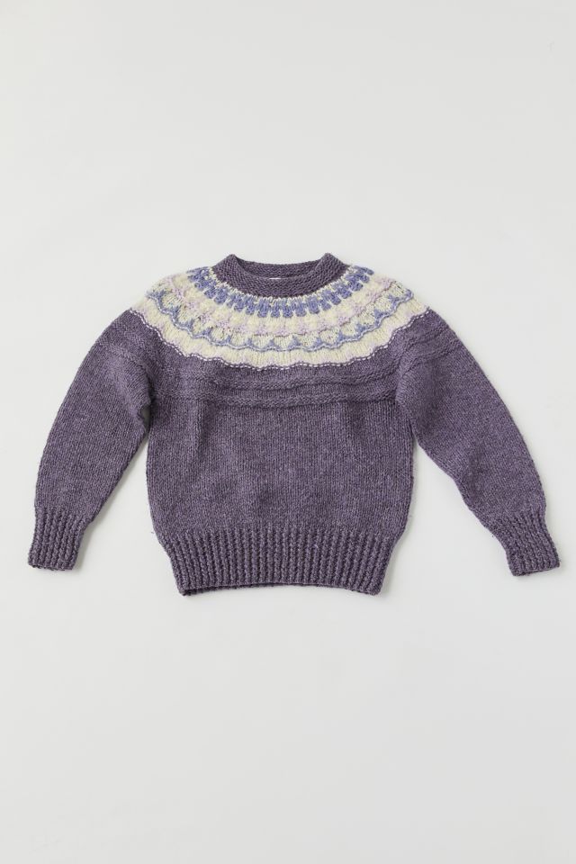 Purple fair isle sweater sale