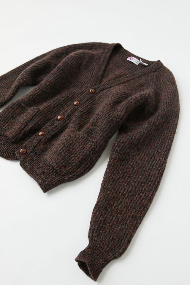 トップス vintage brown faded cardigan Vintage Dark Brown Cardigan Sweater | Urban Outfitters Canada