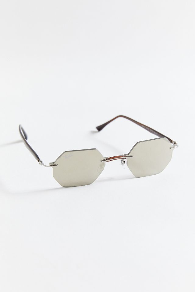 Ray-Ban Titanium Slim Octagon Sunglasses | Urban Outfitters