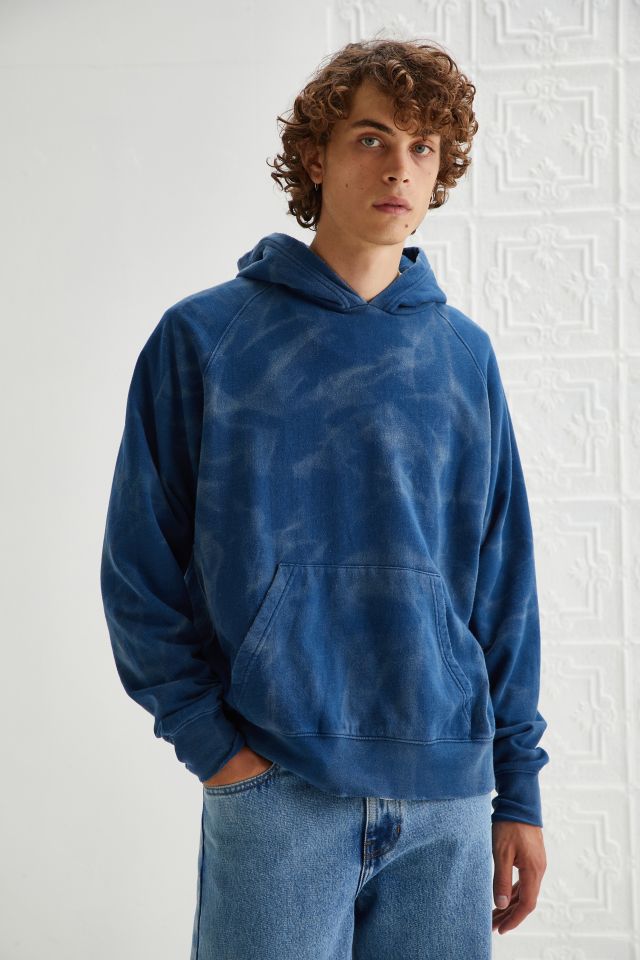 Blue sweatshirt bleached sale