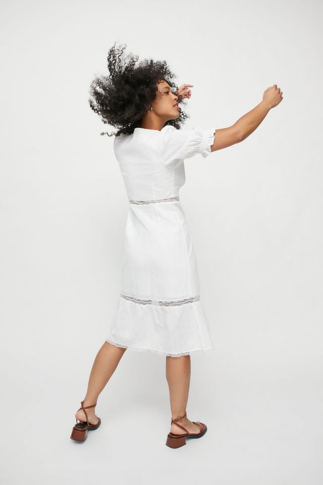 Ownley Rosa Puff Sleeve Midi Dress #1
