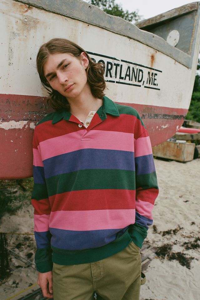 UO Club Heavyweight Stripe Rugby Shirt | Urban Outfitters