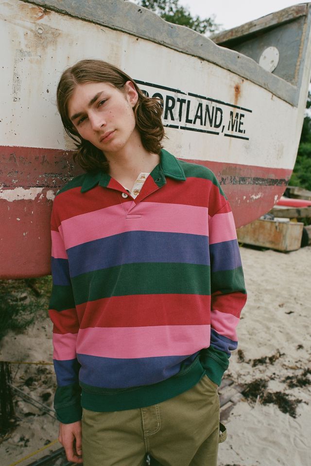 UO Club Heavyweight Stripe Rugby Shirt | Urban Outfitters Canada