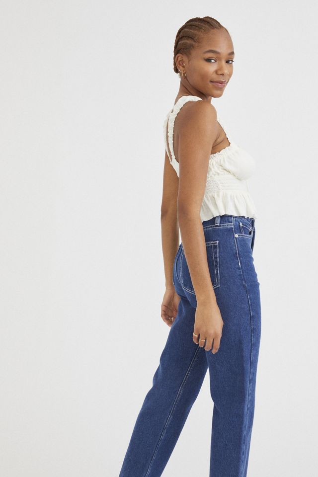 UO Libby Lace-Up Peplum Top #3