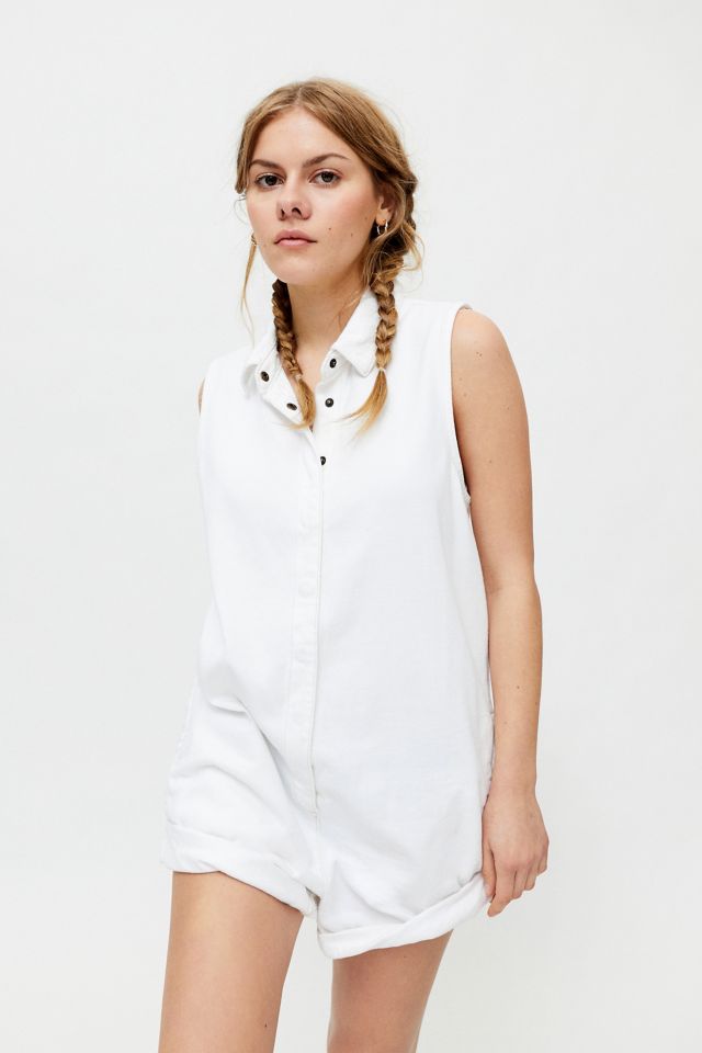 Athletic Cut Out Romper White