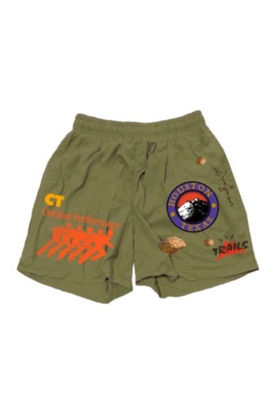 Travis Scott Running Wild Shorts Olive