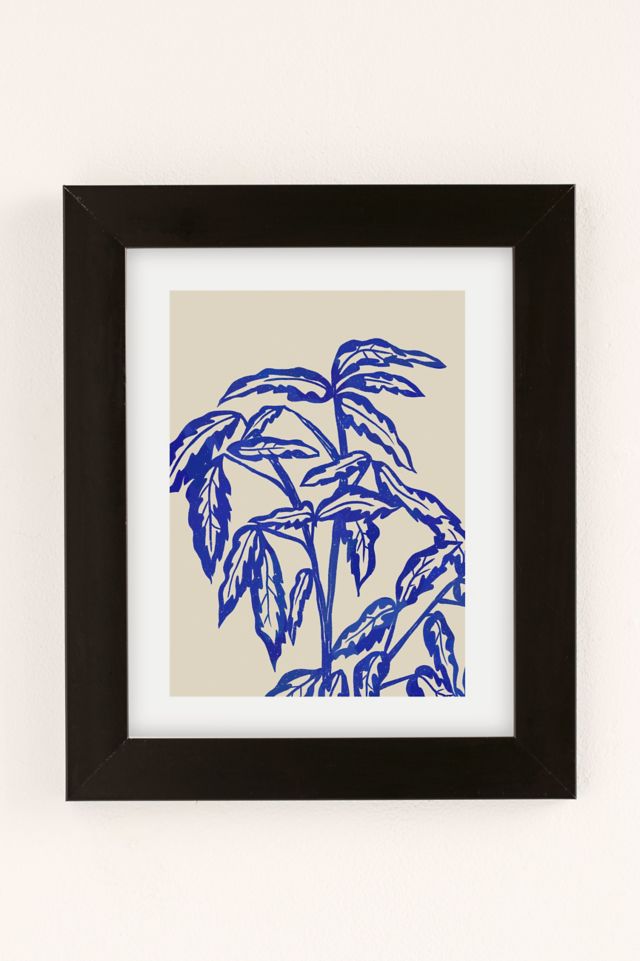 Superblooming Minimal Blue Plant Art Print #1