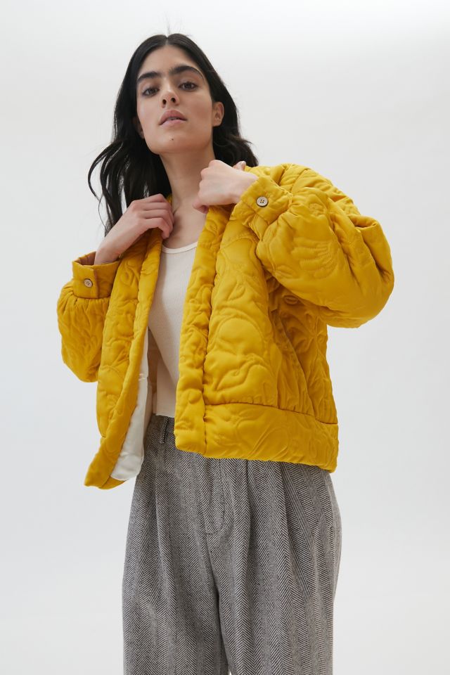 Kimchi Blue Satin Quilted Robe Jacket #2