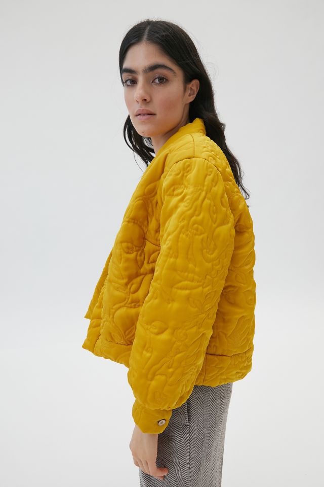 Kimchi Blue Satin Quilted Robe Jacket #3