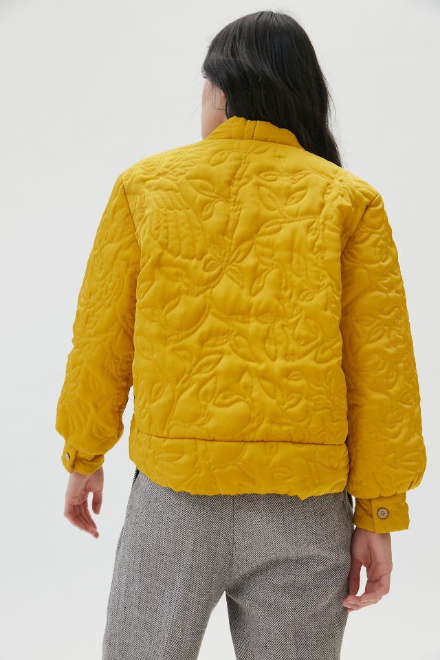 Kimchi Blue Satin Quilted Robe Jacket #4