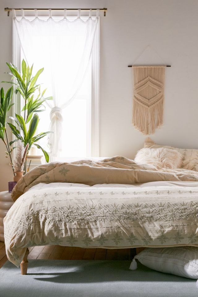 Dawson Embroidered Cross-Dyed Duvet Cover | Urban Outfitters Canada