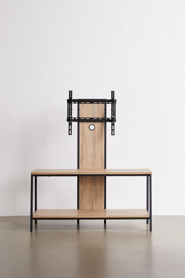 Austin Industrial-Black Metal and Wood TV Mount Media Console