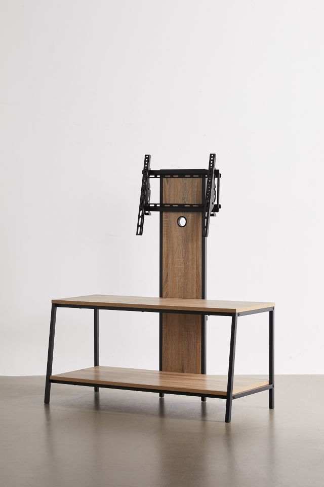 Austin Industrial-Black Metal and Wood TV Mount Media Console