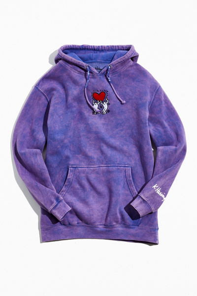 Keith Haring Embroidered Hoodie Sweatshirt Urban Outfitters - Main Image