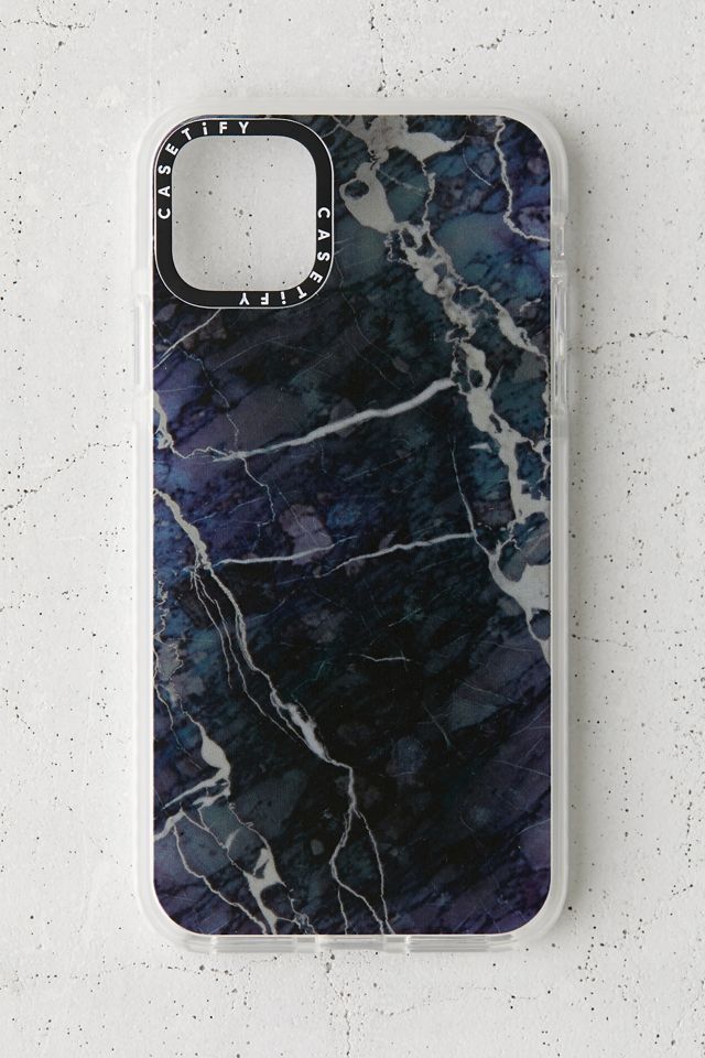 Casetify Blue Stone Marble Impact iPhone Case