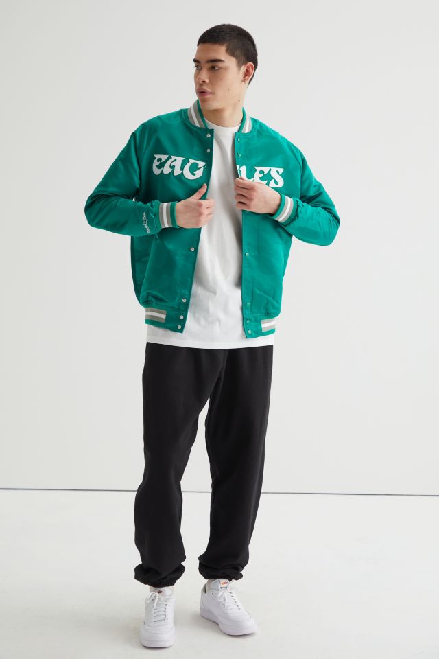 mitchell and ness eagles windbreaker