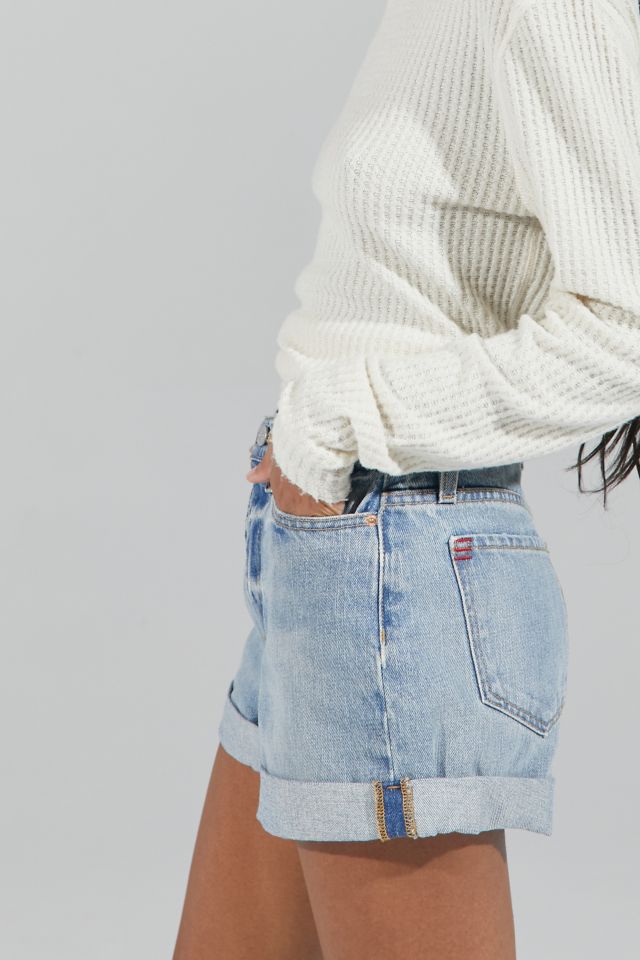 Short Mom Taille Haute BDG – Délavage Bleu Clair #3