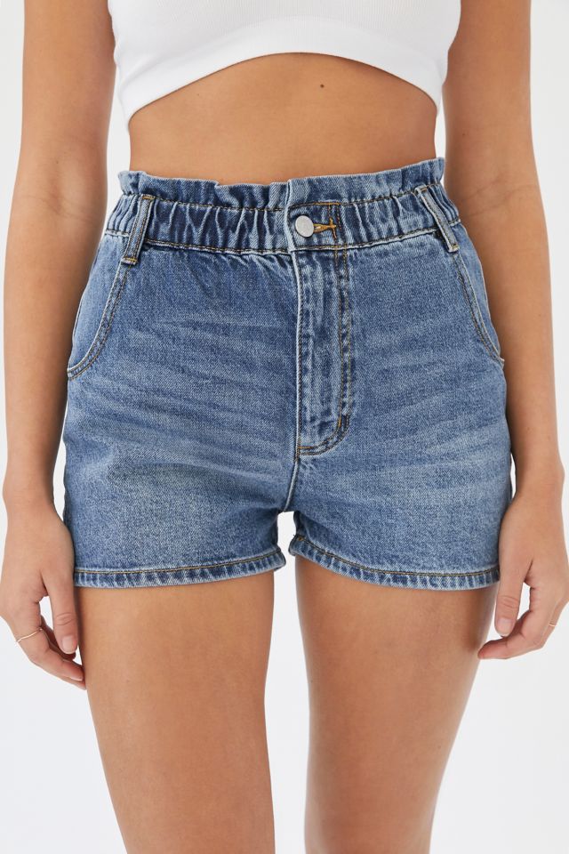 High waisted shorts light wash best sale