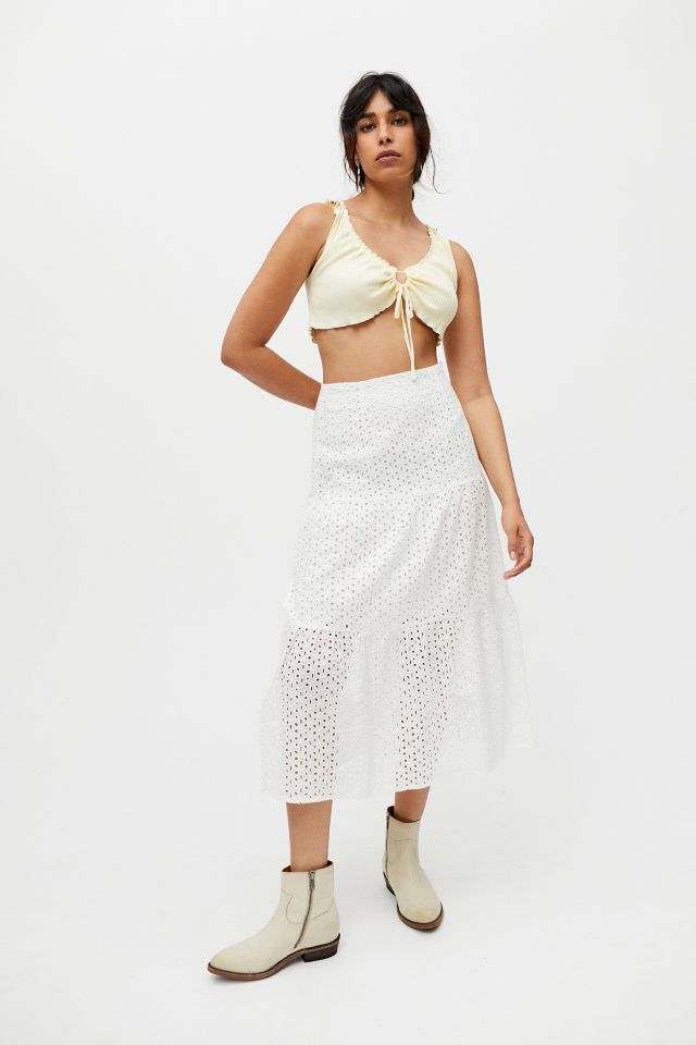 Jupe Mi-Longue Broderie Juliana MINKPINK #1