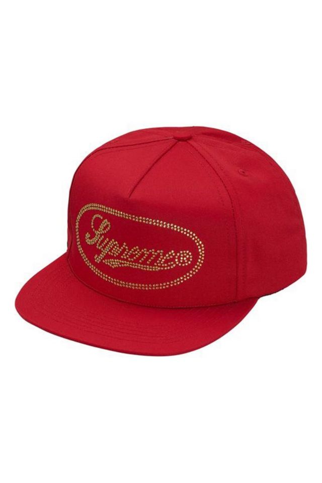 supreme☆studded script logo 5-panel キャップ - 帽子