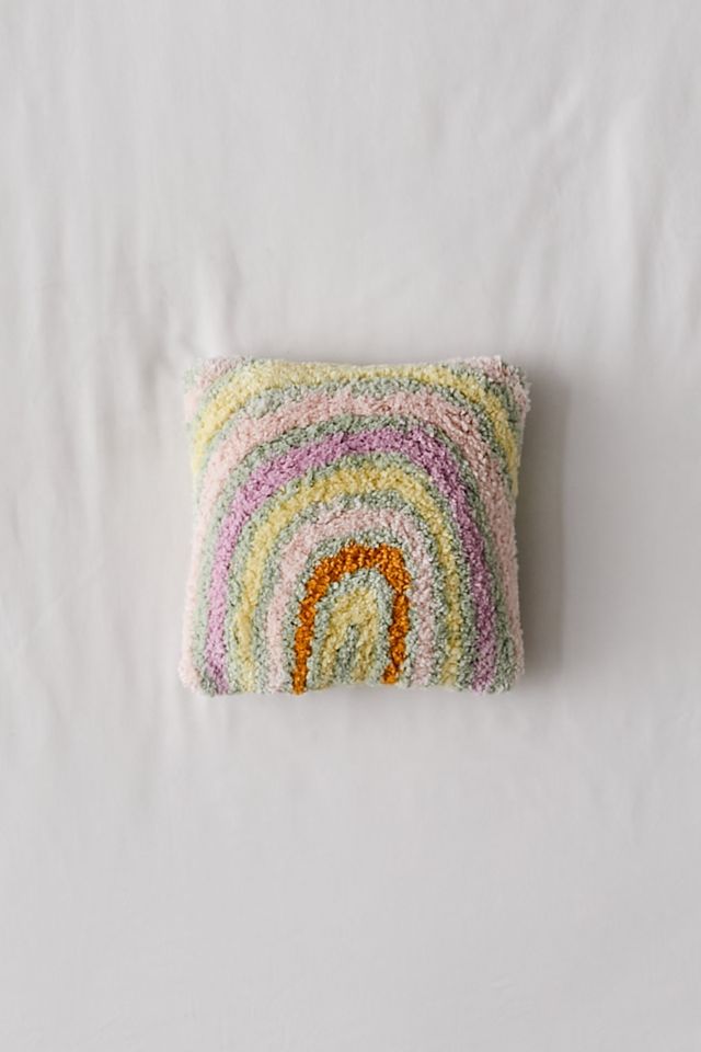 Rainbow Tufted Mini Throw Pillow #2