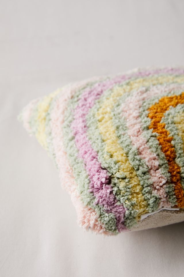 Rainbow Tufted Mini Throw Pillow #3