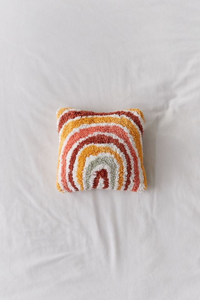 Rainbow Tufted Mini Throw Pillow Urban Outfitters