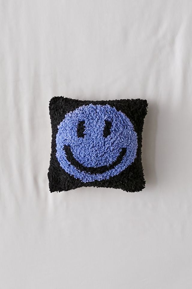 Happy Face Tufted Mini Throw Pillow #3