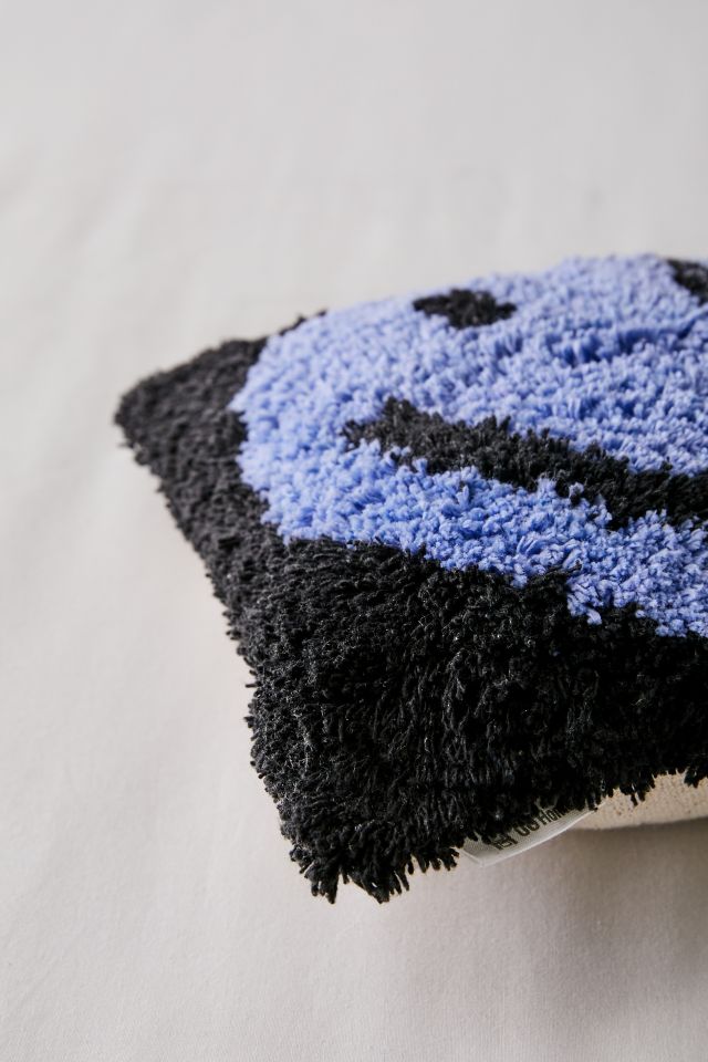 Happy Face Tufted Mini Throw Pillow #4