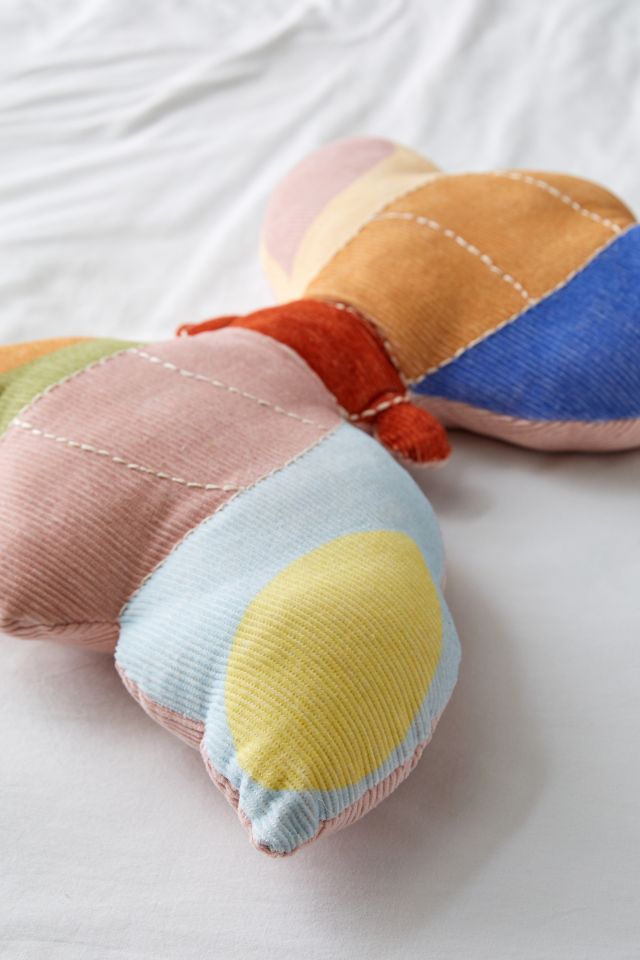 Butterfly Corduroy Throw Pillow #1