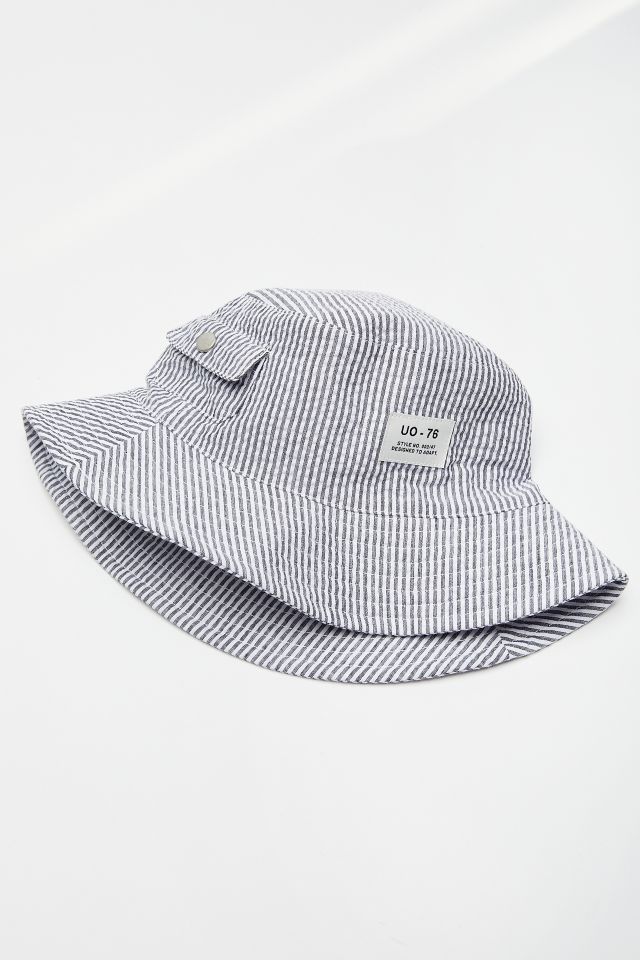 Chapeau de pêcheur à poche en tissu cloqué UO #1