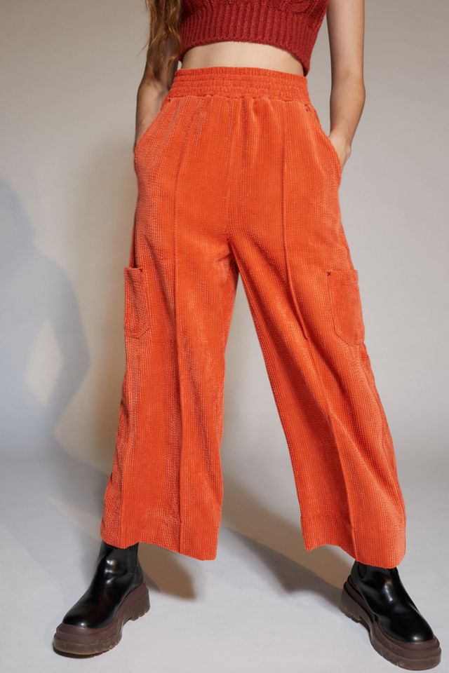 Paterson Wide Leg Rust Orange Corduroy Skate Pants