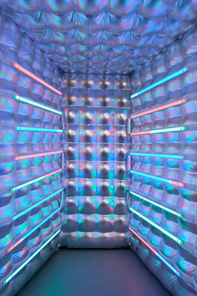 Silver LED Inflatable Photo Booth Enclosure Backdrop #2