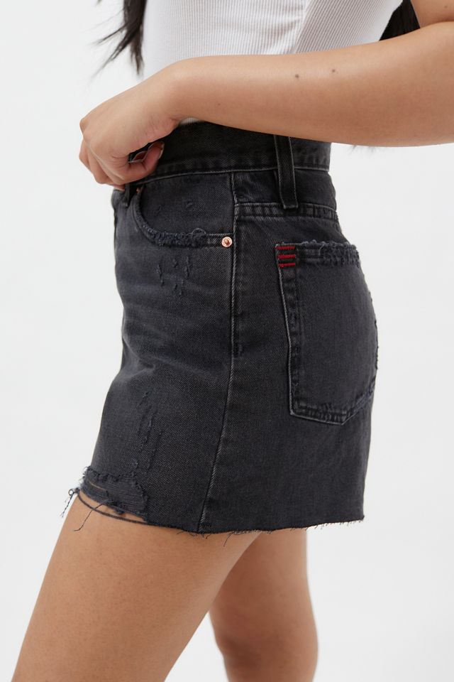 BDG A-Line Denim Cutoff Short – Washed Black Denim #2