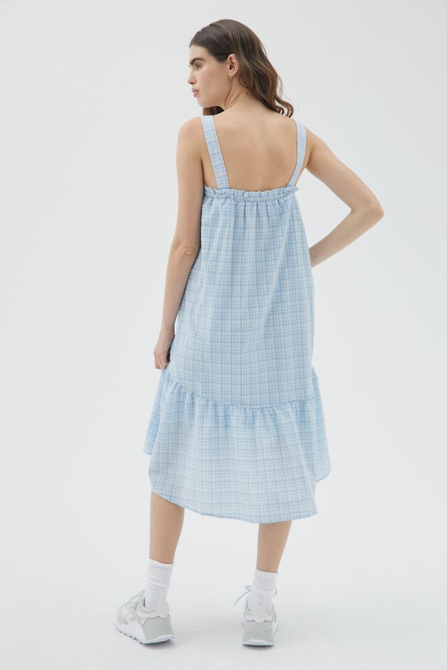 Moon River Checkered Midi Dress #3