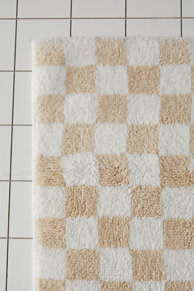 Checkerboard Cotton Bath Mat #3