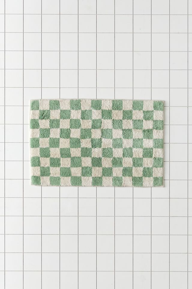 Checkerboard Bath Mat #1