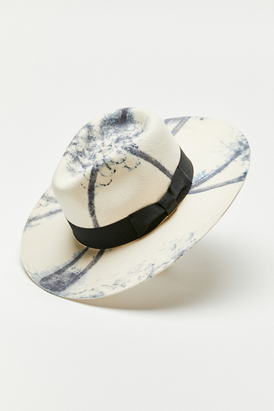 UO flat brim felt Fedora Hat The Discoverer | Brown Flat Brim Rancher Fedora – Agnoulita Hats main image 2