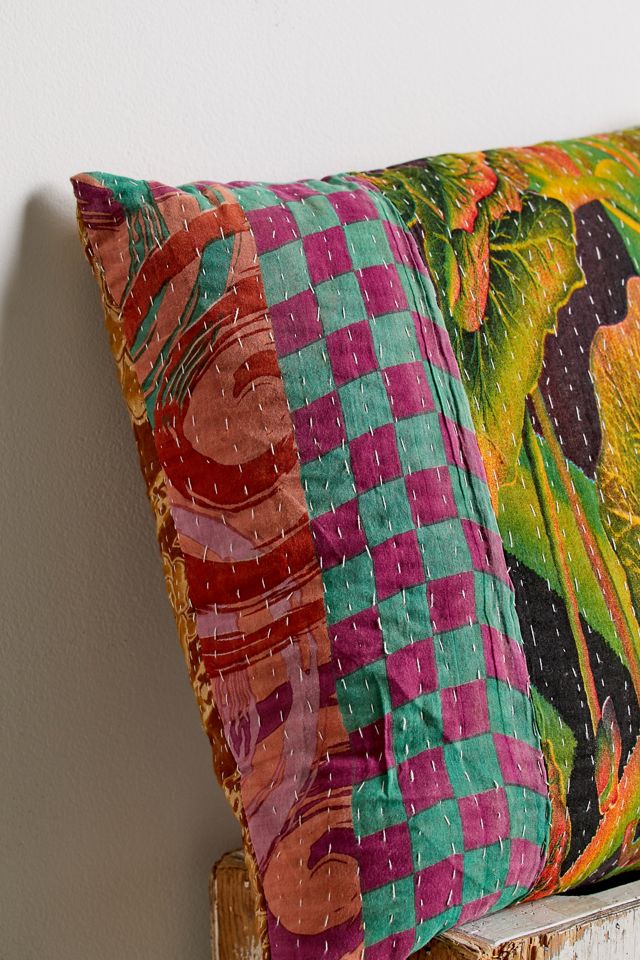Urban Renewal One-Of-A-Kind Kantha Throw Pillow #3