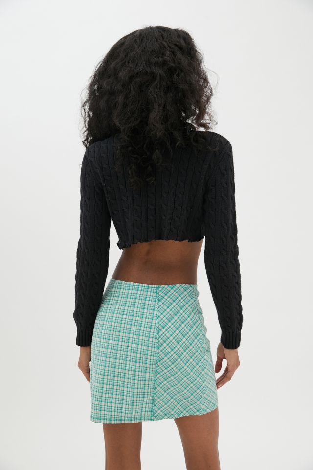 UO Krista Plaid Notched Mini Skirt #2