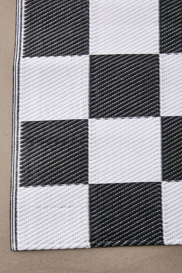 Checkerboard Indoor/Outdoor Woven Rug #3