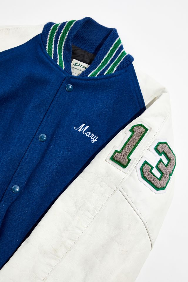 2nd Base Vintage Blue Spring Varsity Jacket | Urban Outfitters