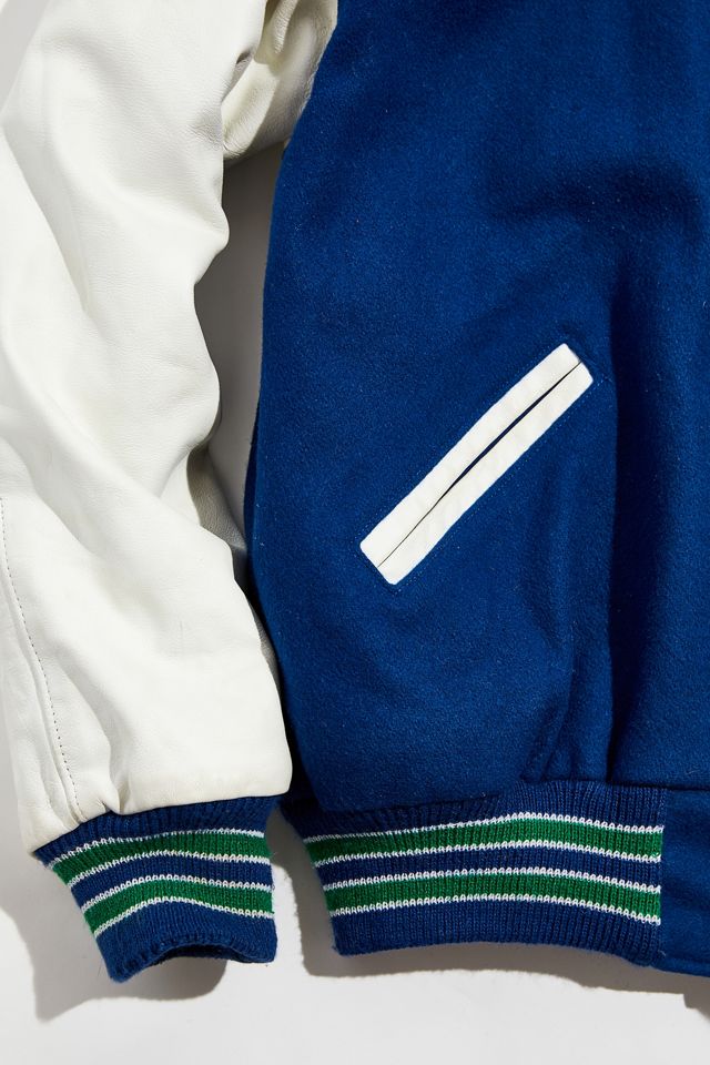 2nd Base Vintage Blue Spring Varsity Jacket | Urban Outfitters