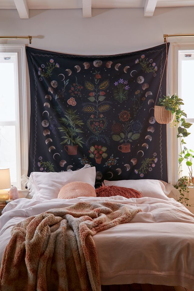 Botanical Moon Phase Tapestry Urban Outfitters Canada
